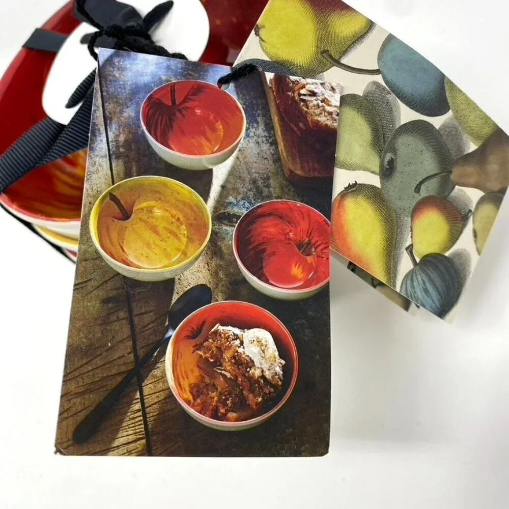 John Derian for Target 4 Pack Small Melamine Apple Dessert Bowls Fall Decor